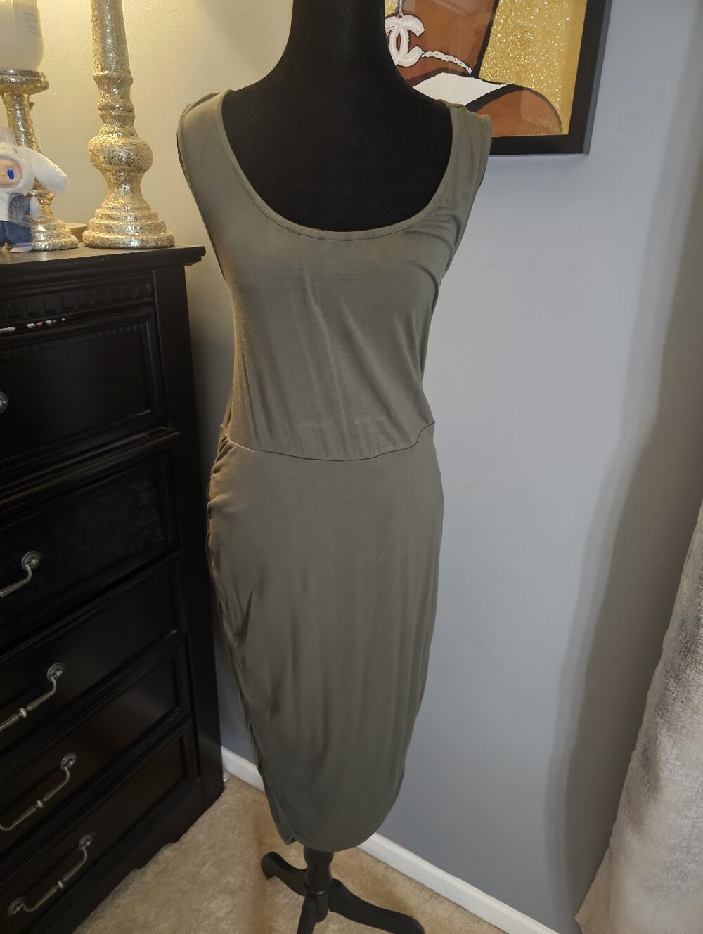 torrid Olive Scoop-Neck Midi Dress